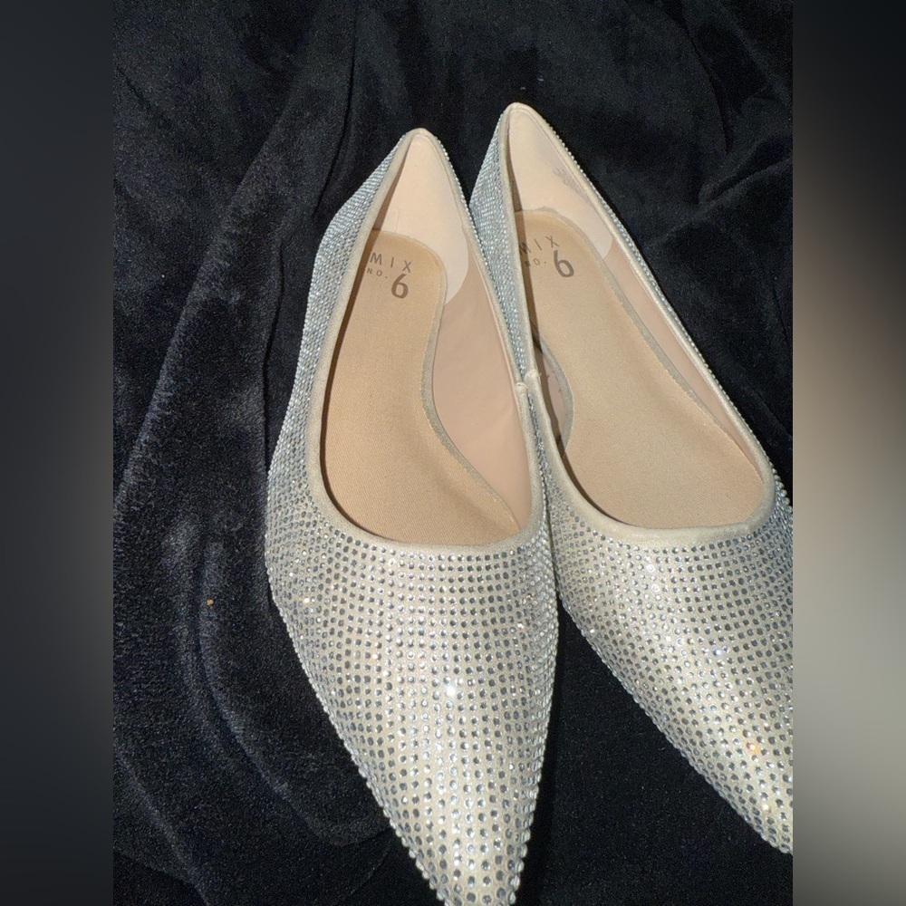 Mix No. 6 Glittering Silver Rhinestone Loafers - Picture 2 of 5